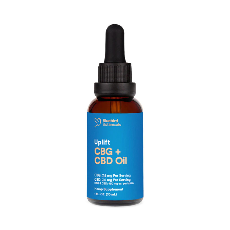 Bluebird Botanicals CBG CBD Tincture Uplift Oil Blend 450mg