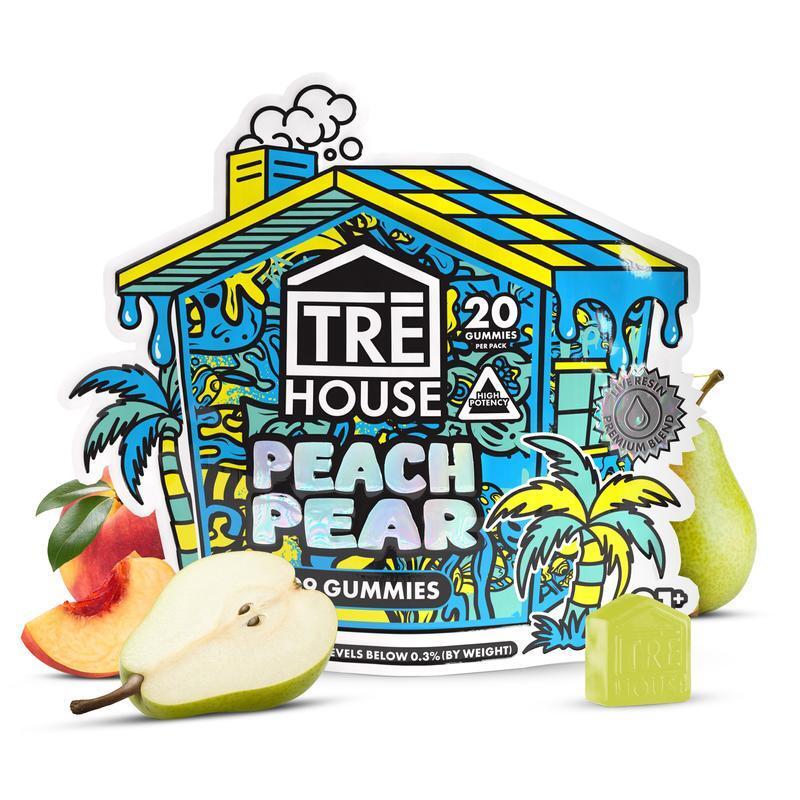 CBD + THC Gummies - Peach Pear - TRĒ House