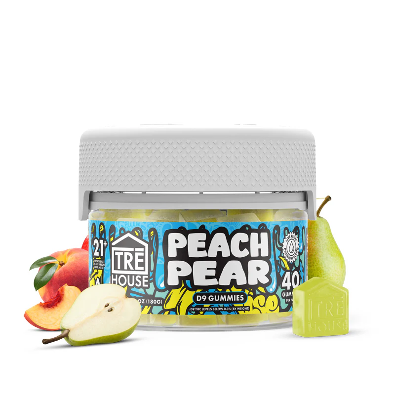 CBD + THC Gummies - Peach Pear - TRĒ House - Image 2