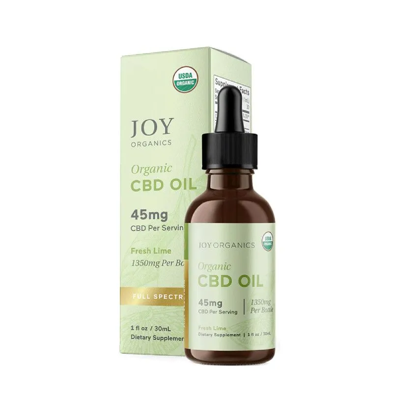 Joy Organics - CBD Tincture - Full Spectrum Oil - Lime - 1350mg