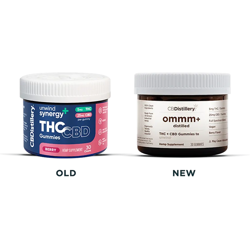 Unwind Synergy CBD + THC Gummies - Berry - CBDistillery - Image 2