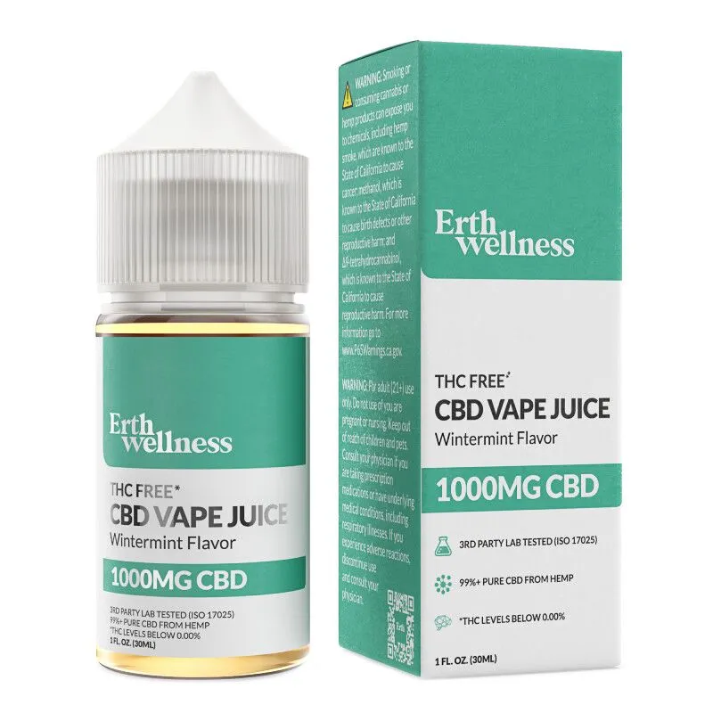 Erth Hemp - CBD Vape Juice - Wintermint - 1000mg