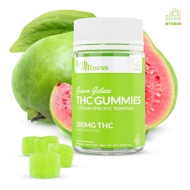Erth Wellness - Delta 9 THC Gummies - Guava Gelato - 300mg - 30 Count