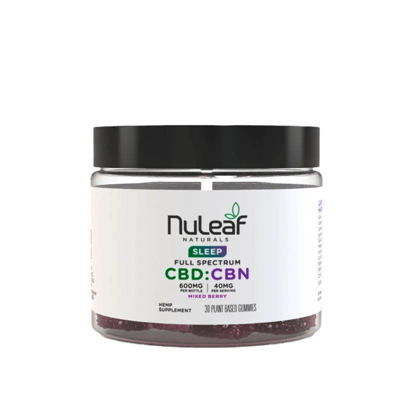 NuLeaf Naturals - CBD-CBN Gummies - Mixed Berry - 30ct - 600mg