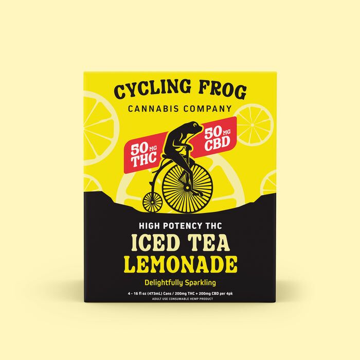 Cycling Frog Sparkling THC Lemonade, 50mg THC, 50mg CBD, 16oz – 4pk - Image 8