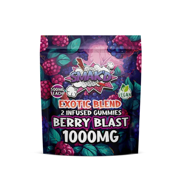 TKO Smak'd Exotic Blend Infused Delta 8 THC Gummies | 1,000 MG - Image 3