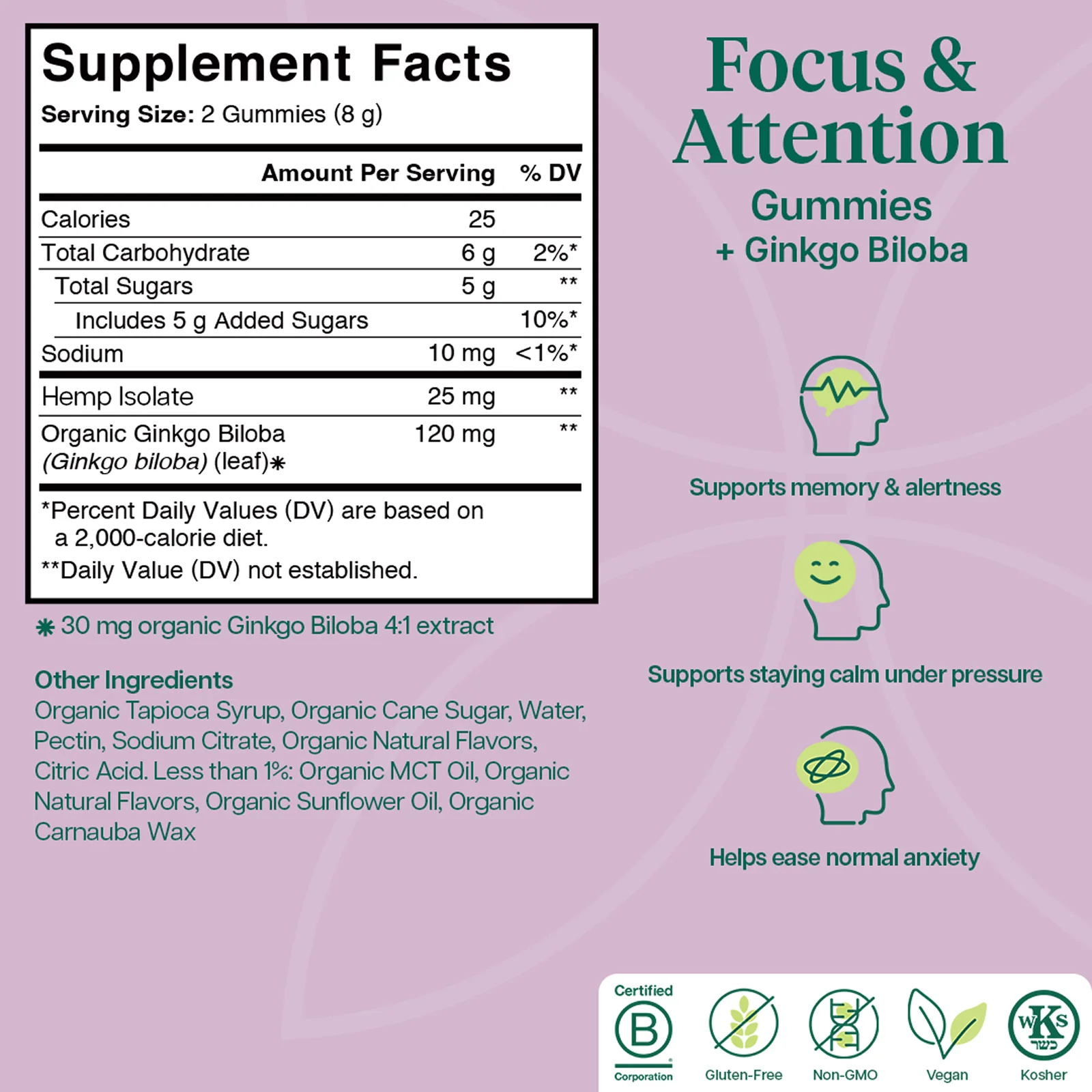 Charlotte's Web Focus & Attention Gummies Pineapple Guava 60ct - Image 2