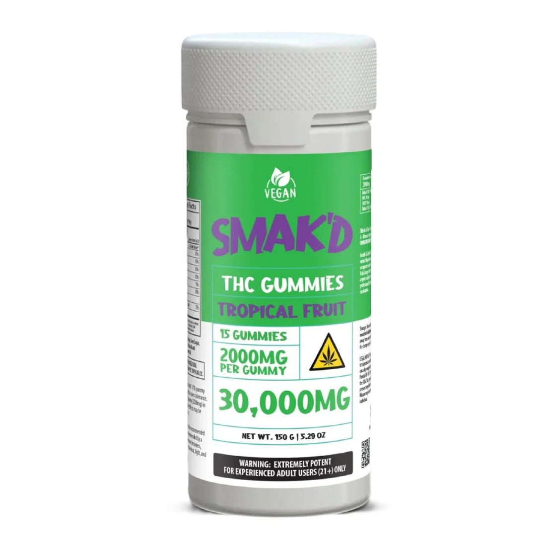 Smak’d THC Gummies 30000mg Tropical Fruit