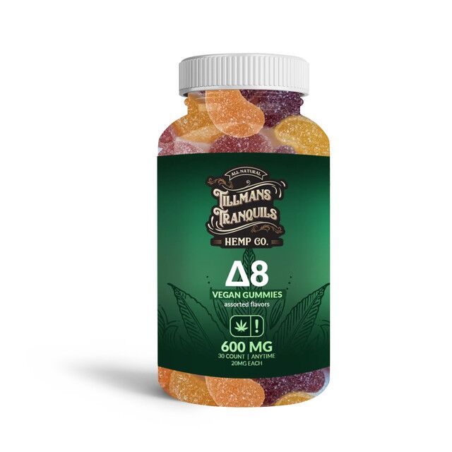 Tillmans Tranquils Delta-8 Vegan Gummies 600mg – Assorted Flavors – 30 Count