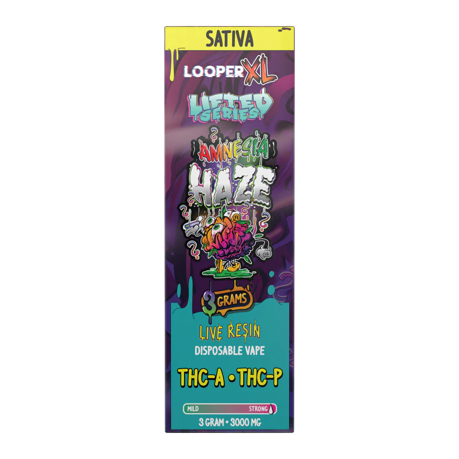 Looper – Amnesia Haze Disposable Vape | HHC • THCB • THCP • CBG | 3g
