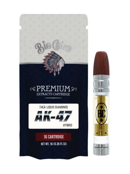 big chief premium extracts thca liquid diamonds cartridge 1g ak 47 hybrid