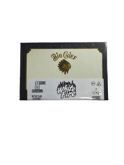 big chief premium thca pre rolls 8 pack 0.7g white fire sativa