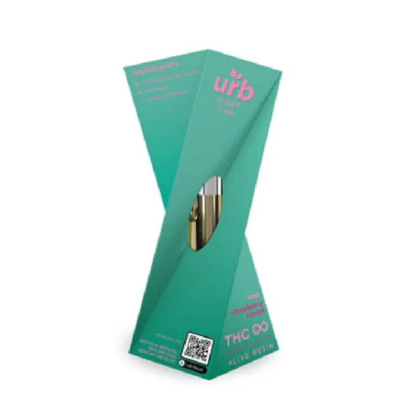 Urb Finest Flowers - Delta 8 Vape - Live Resin THC Infinity Cartridge - Strawberry Cereal - 2.2g