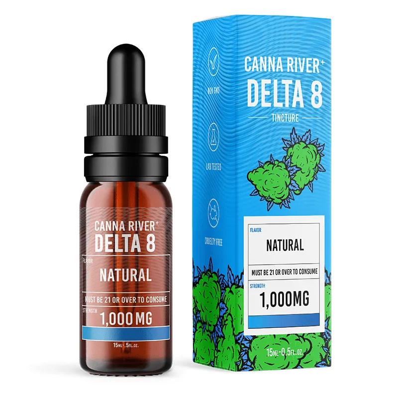Delta 8 THC Oil Tincture - Natural Flavor - Canna River