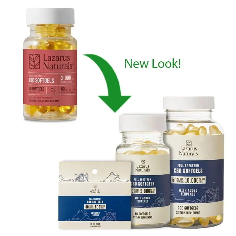 Full Spectrum CBD Capsules - 50mg - Lazarus Naturals - Image 2