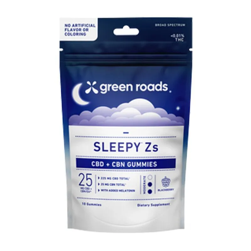 Sleepy Z's CBN + CBD Gummies - Blackberry - Green Roads - Image 2