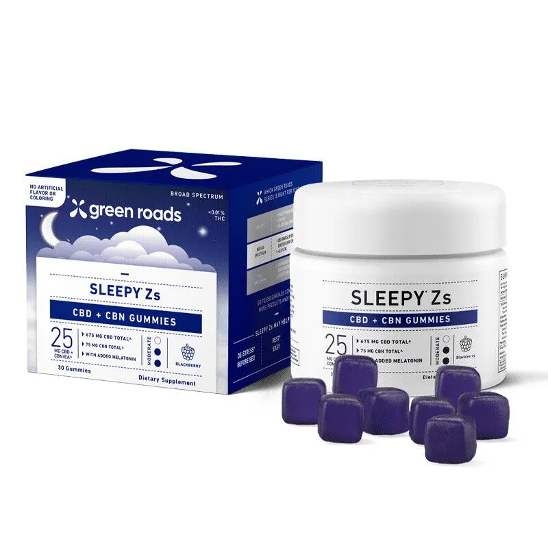 Sleepy Z's CBN + CBD Gummies - Blackberry - Green Roads - Image 3