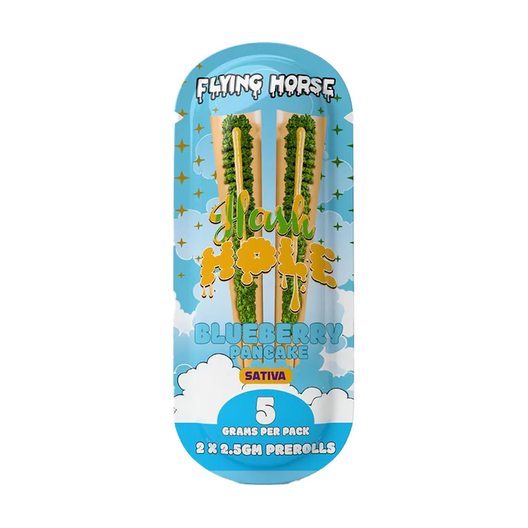 Flying Horse Hash Hole Pre-Rolls THCA Blueberry Pancake - 5 Grams | 2 Count