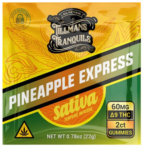 Tillmans Tranquils Pineapple Express Delta-9 THC Gummies 60mg Sativa