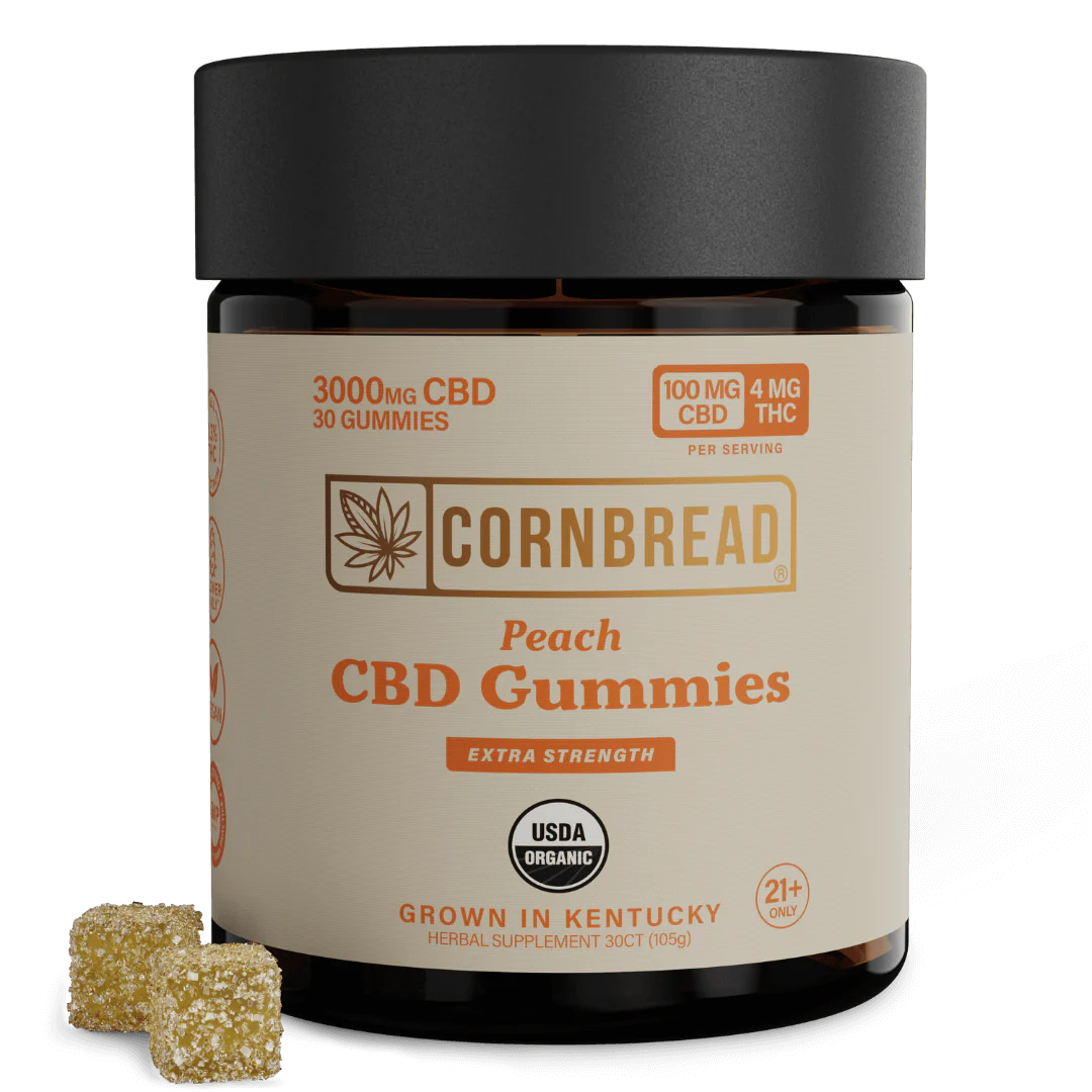 Cornbread Peach CBD Gummies 3000mg
