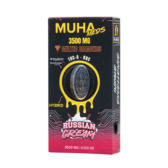 Muha Meds Melted Diamonds Disposable 3.5g Russian Cream 3500MG THCA HHC