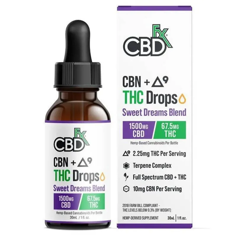 THC Oil + CBN - Sweet Dreams Blend - CBDfx