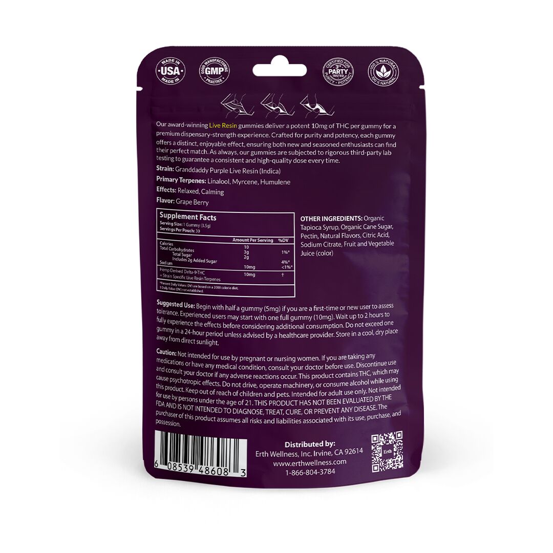 Delta 9 Gummies with Strain-Specific Terpenes - Erth Wellness - Image 12