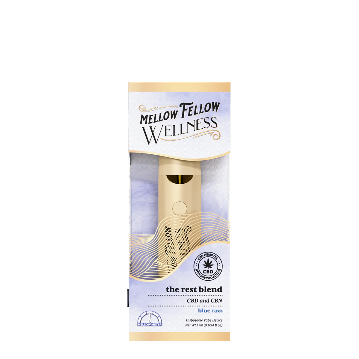 Mellow Fellow The Rest Blent 1ml CBD Disposable Vape - Blue Razz