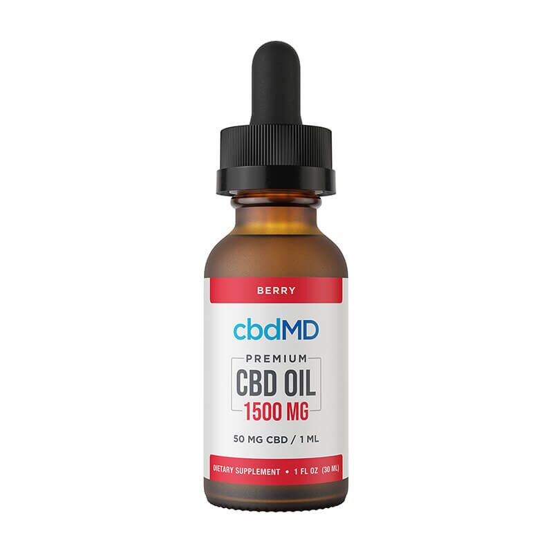 cbdMD - CBD Tincture - Broad Spectrum Berry -1500mg - 30ml