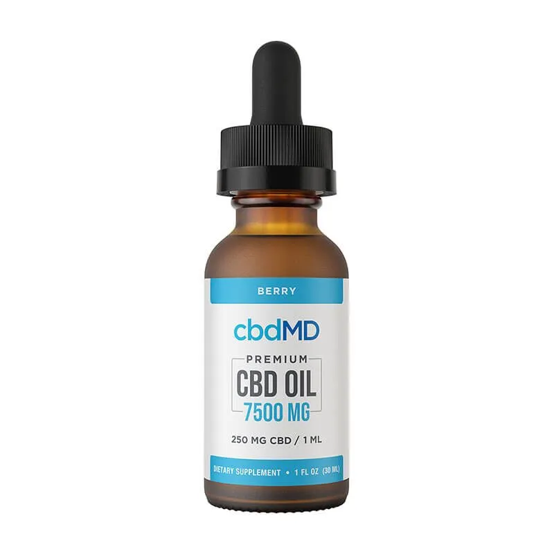 cbdMD - CBD Tincture - Broad Spectrum Berry - 7500mg