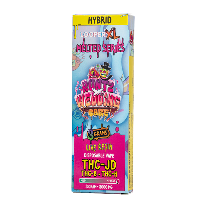 Looper XL Melted Series Live Resin Disposable Vape 3g Runtz x Wedding Cake Hybrid