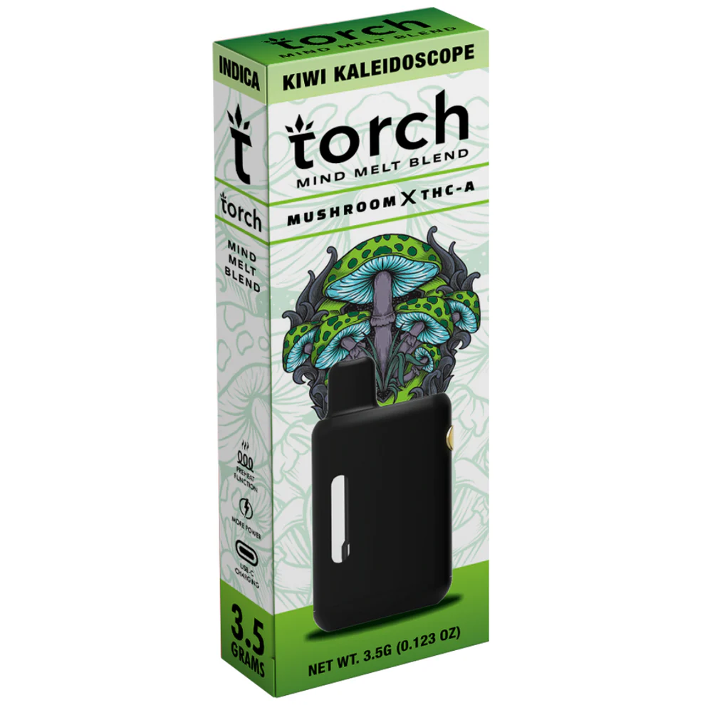 Torch Mind Melt Mushroom X THCA 3.5g Disposable Kiwi Kaleidoscope