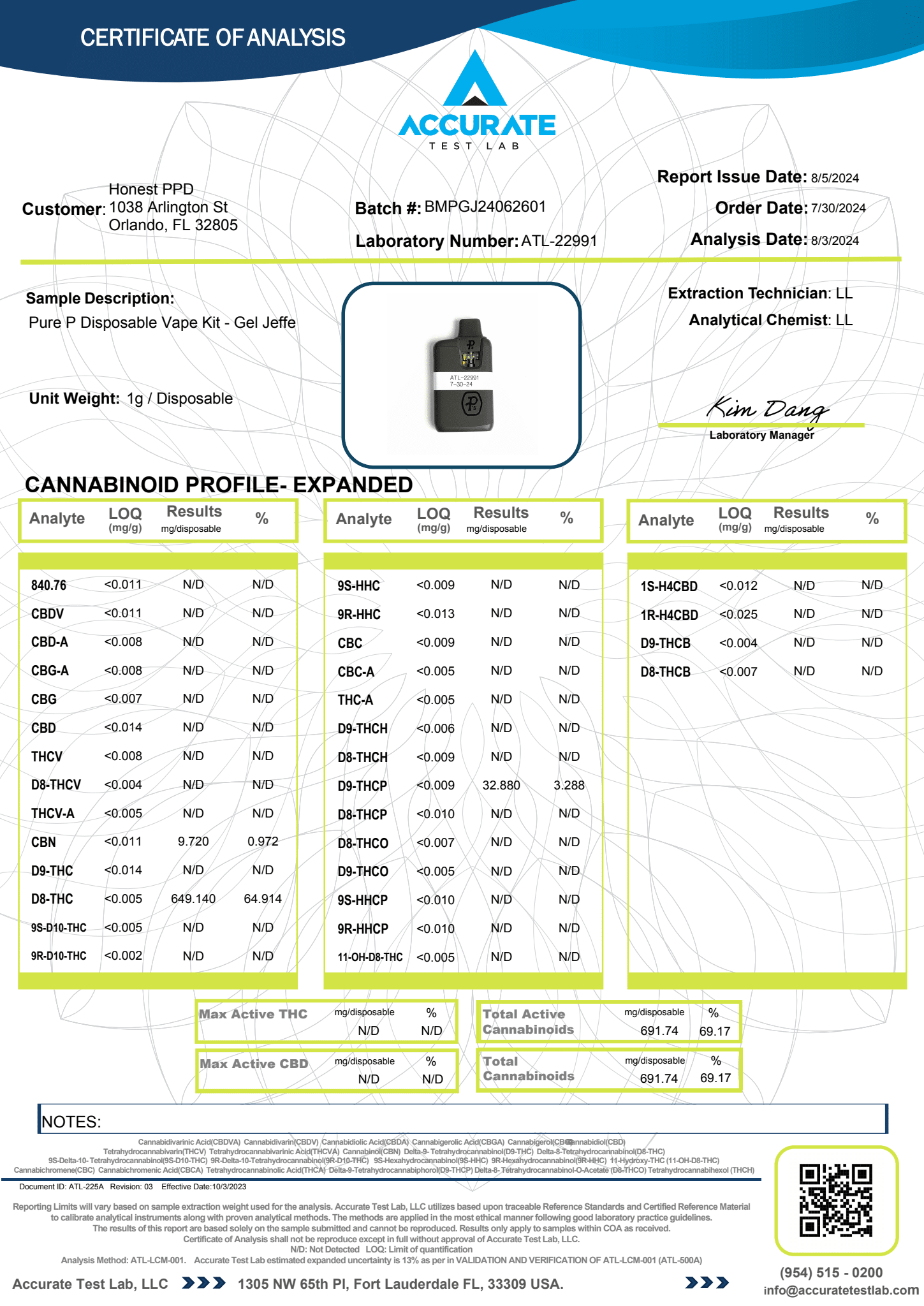 Pushin P's Black Market Disposable Vape Kit 1g THCP Blend - Gel Jeffe (Hybrid) - Image 2