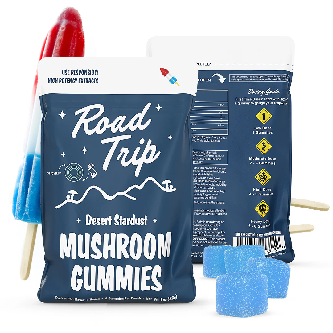 Road Trip Desert Stardust Mushroom Gummies - Rocket Pop