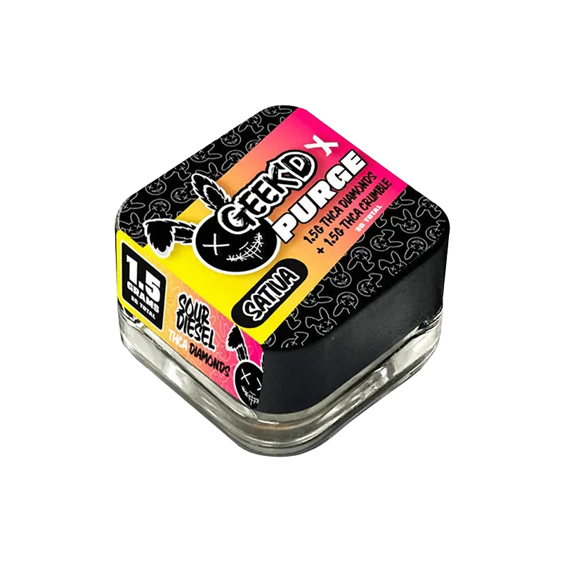 Geek'd x Purge THCa Diamonds + Crumble 3G Sour Diesel x Maui Wowie (Indica)