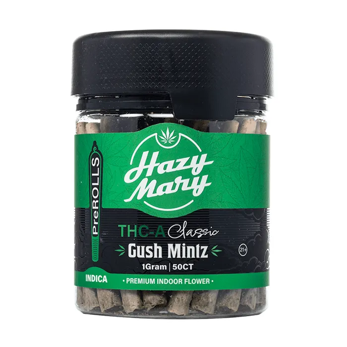 Hazy Mary THCA Classic Pre Rolls 50G Gush Mintz (Indica)