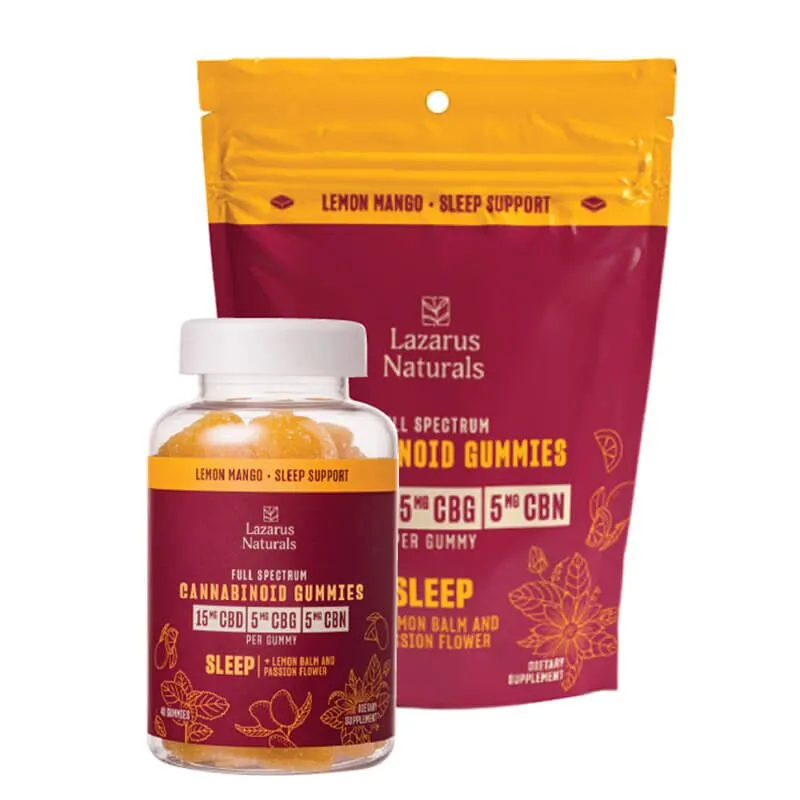 CBD Gummies for Sleep with CBG & CBN - Lazarus Naturals