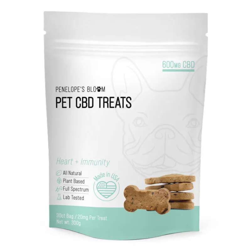 Penelope's Bloom - CBD Pet Edible - Heart + Immunity Treats - 600mg Front