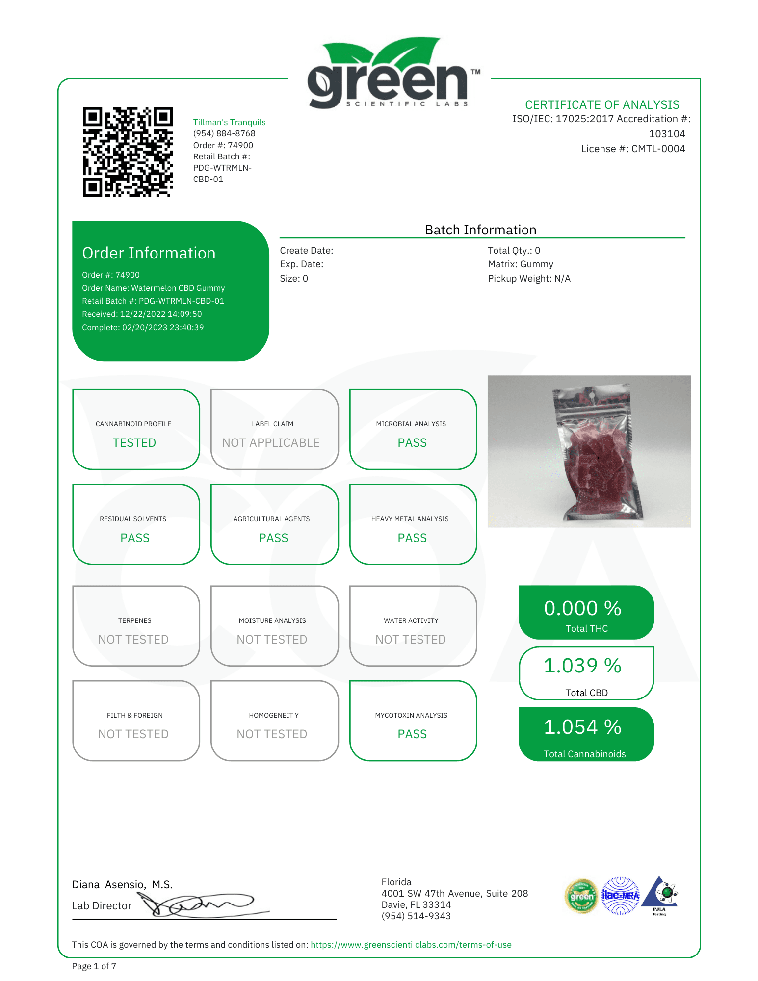 Tillman Tranquils CBD Gummies 50mg Broad Spectrum CBD Watermelon - Image 3