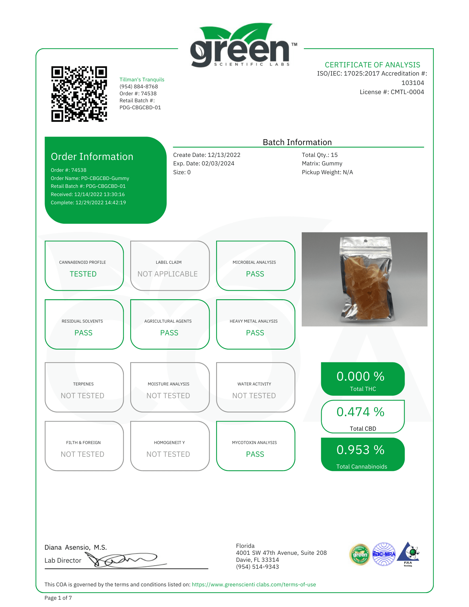 Tillman Tranquils CBD:CBG Gummies Orange - Image 3