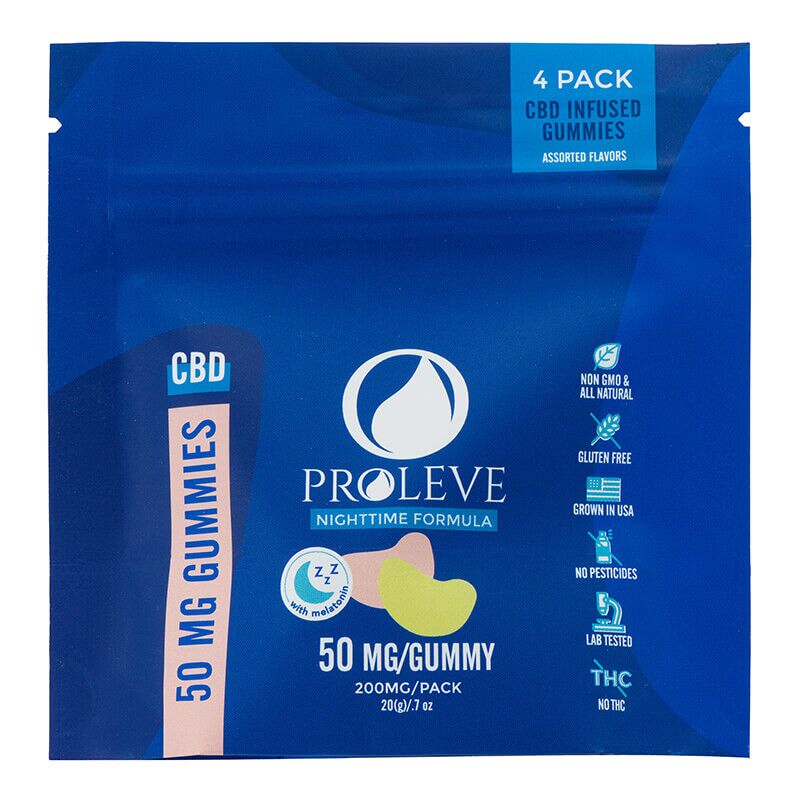 Nighttime Formula CBD Gummies - Assorted Fruit Flavors - 4-Pack - Proleve - Image 4