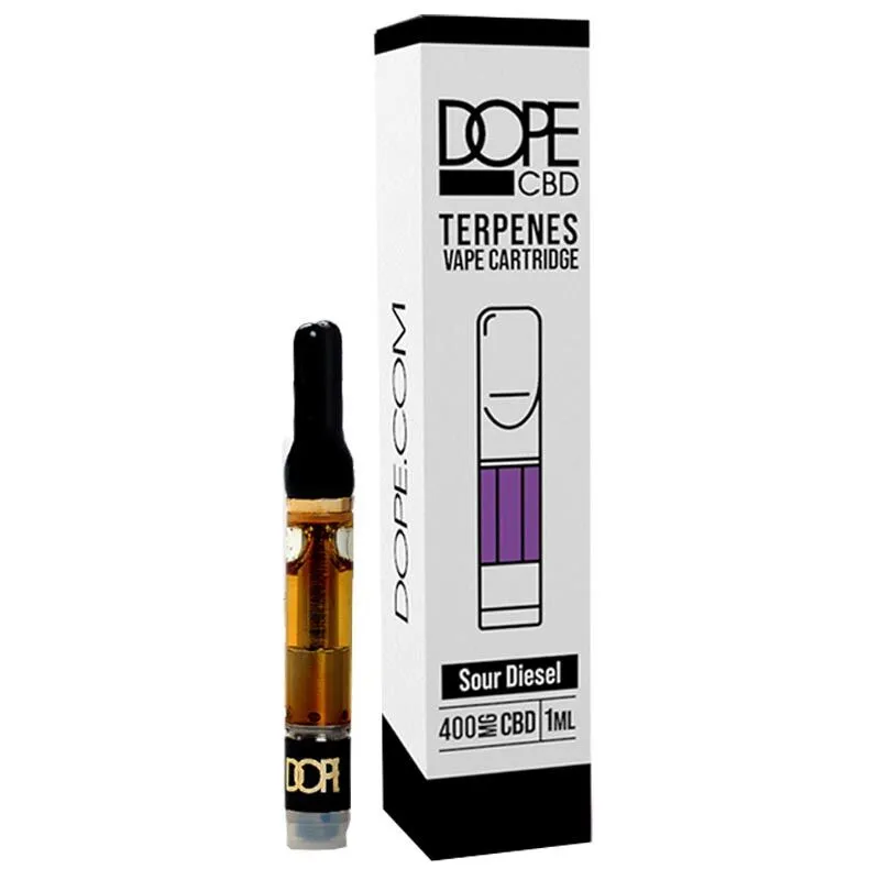 CBD Vape Cartridge with Terpenes - Sour Diesel - Dope CBD - Image 2