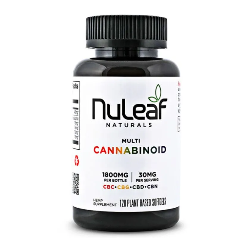 NuLeaf Naturals - CBD Capsules - Full Spectrum Multicannabinoid Softgels -1800mg