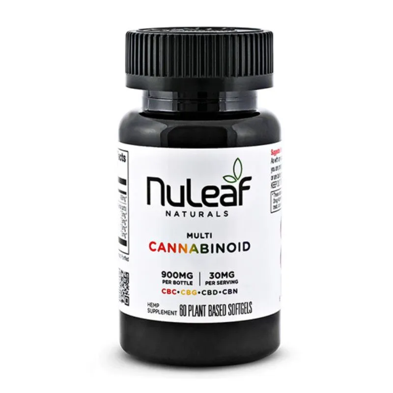 NuLeaf Naturals - CBD Capsules - Full Spectrum Multicannabinoid Softgels - 900mg