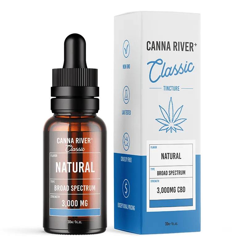 Canna River - CBD Oil - Classic Broad Spectrum Tincture - Natural - 30ml