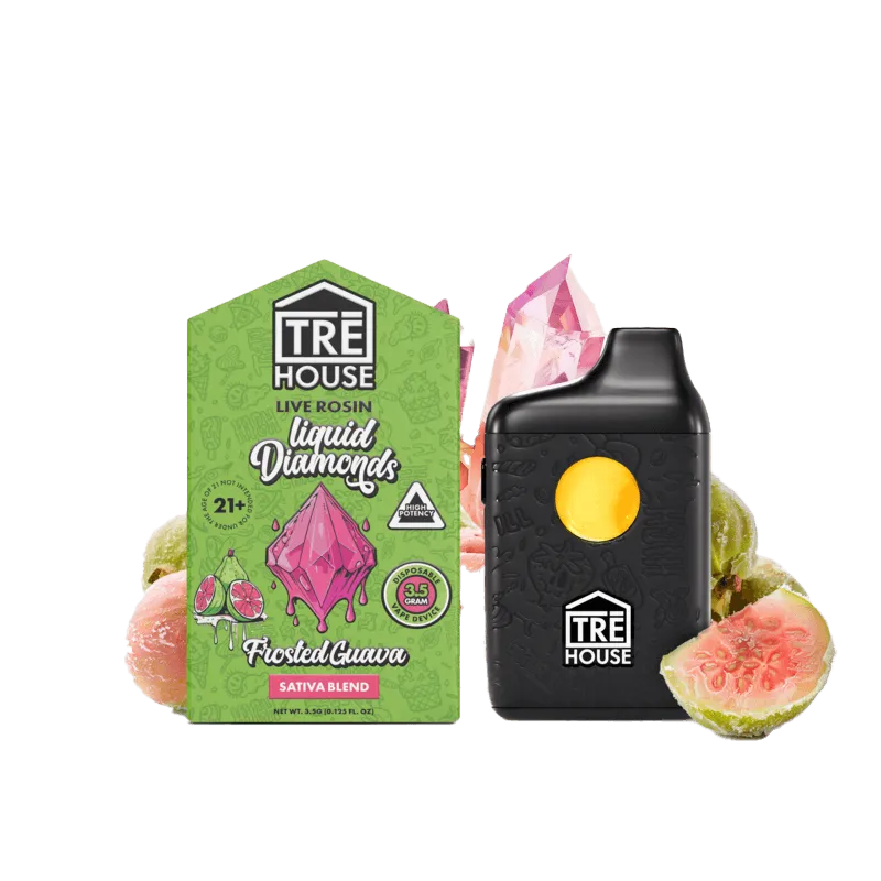 TRE House - HHC Delta 8 Delta 10 Vape Pen - Live Rosin - Frosted Guava (Sativa) - 3.5g