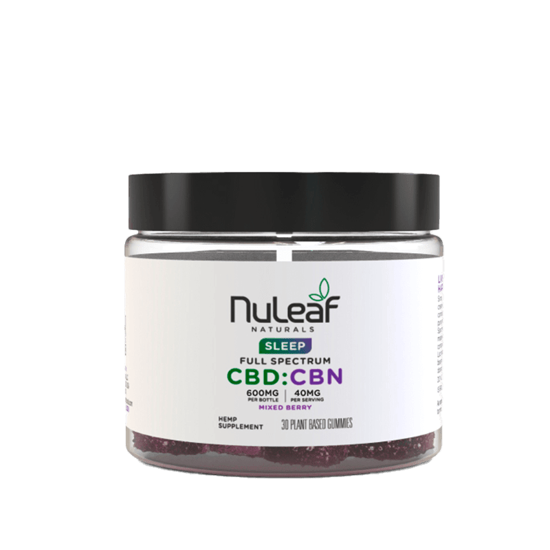 NuLeaf Naturals - CBD-CBN Gummies - Mixed Berry - 30ct - 600mg