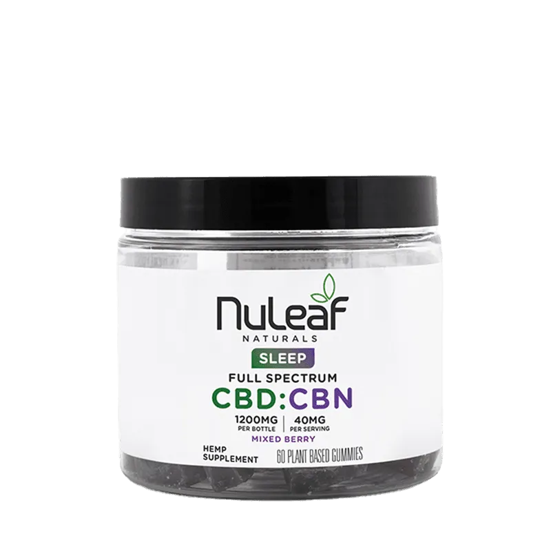NuLeaf Naturals - CBD-CBN Gummies - Mixed Berry - 60ct - 1200mg