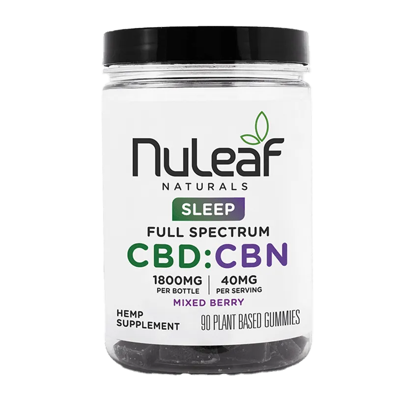 NuLeaf Naturals - CBD-CBN Gummies - Mixed Berry - 90ct - 1800mg