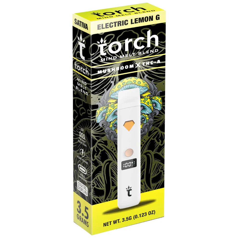 Torch Mind Melt Mushroom X THCA 3.5g Disposable Electric Lemon G